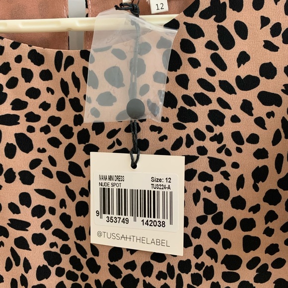 Tussah Ivana Mini Dress in Nude Spot - Size 12 - Picture 8 of 14